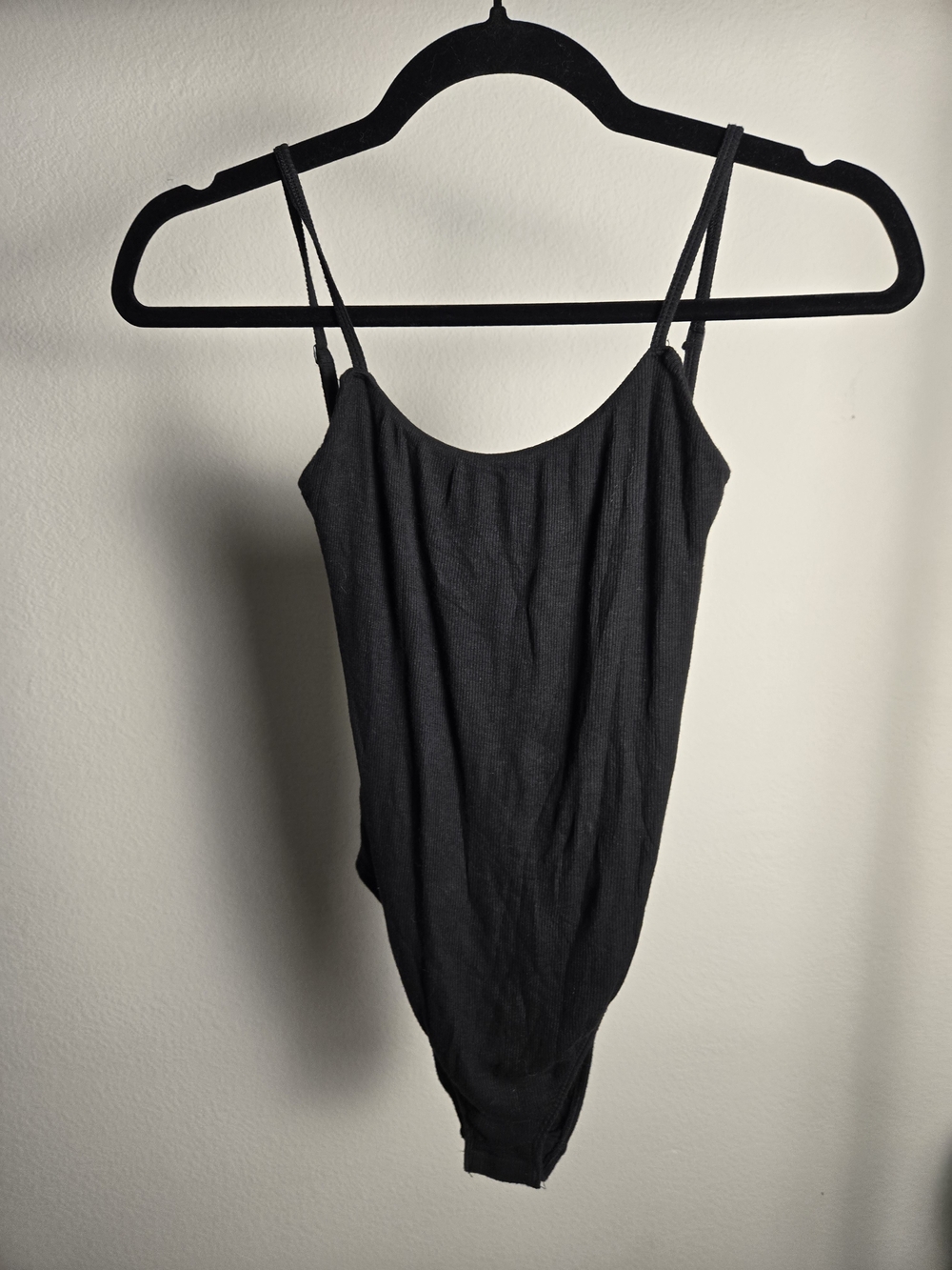 Calvin Klein Black Seamless Spaghetti-Strap Bodysuit